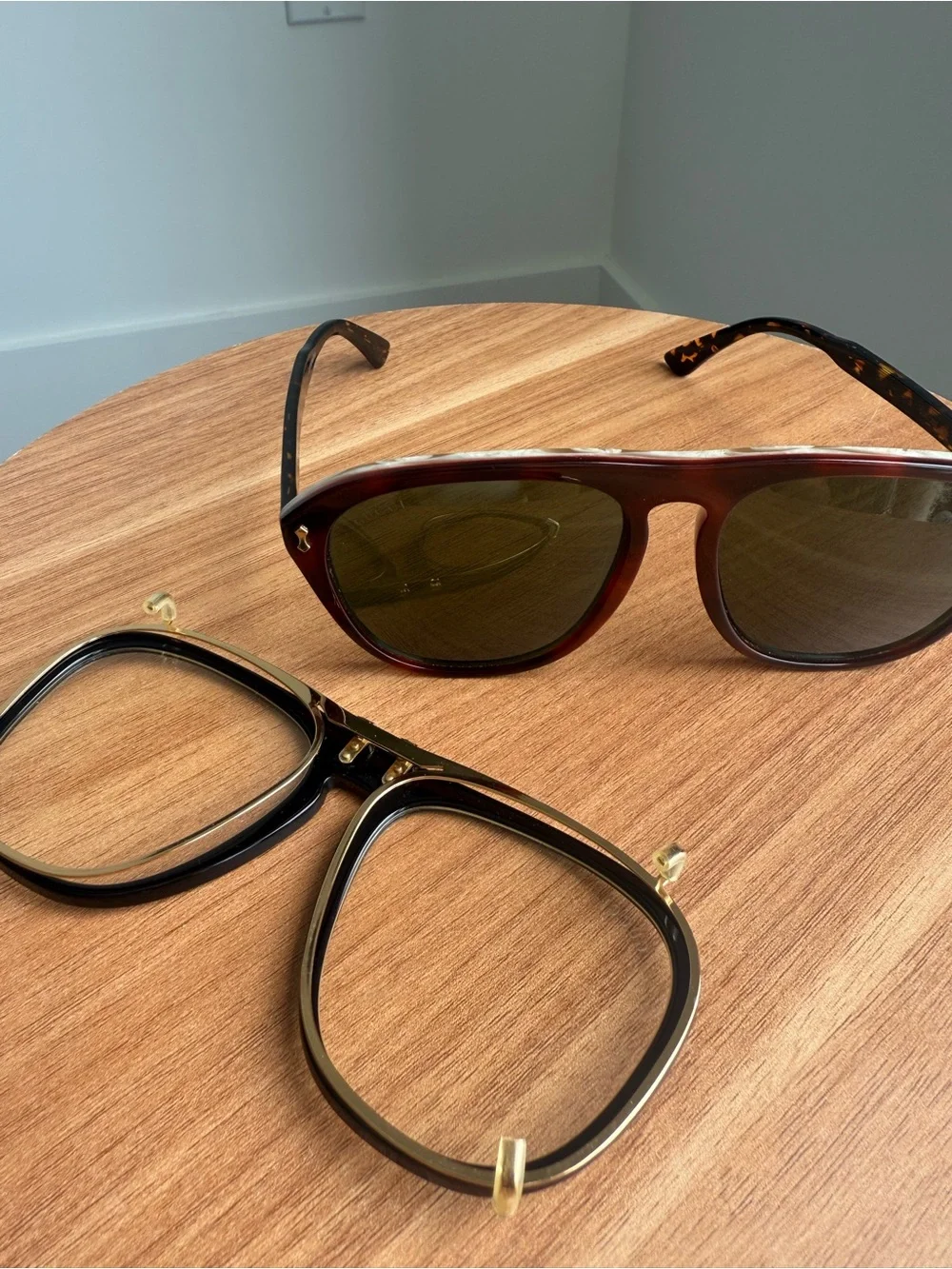 Gucci Pilot Flip-Up Sunglasses